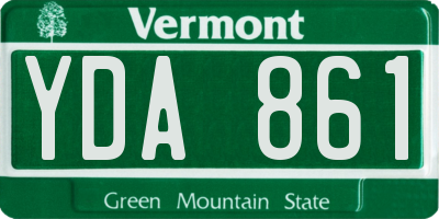 VT license plate YDA861