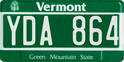 VT license plate YDA864