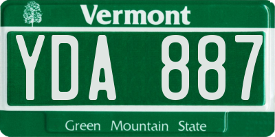 VT license plate YDA887