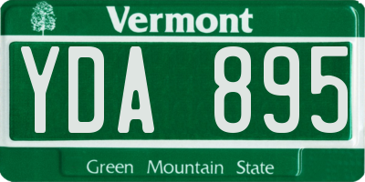 VT license plate YDA895
