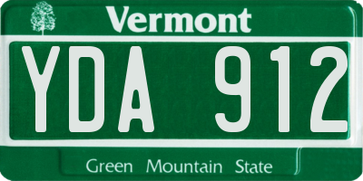 VT license plate YDA912