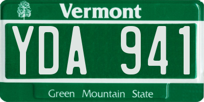 VT license plate YDA941
