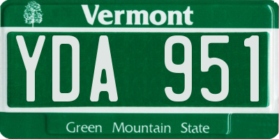 VT license plate YDA951