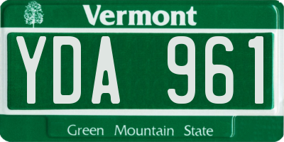 VT license plate YDA961