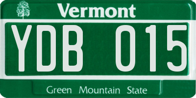 VT license plate YDB015