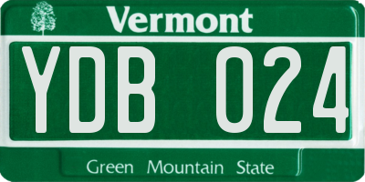 VT license plate YDB024