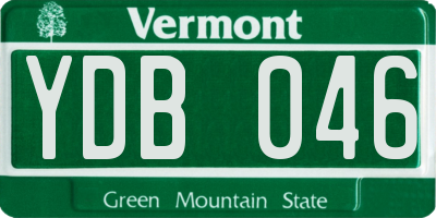 VT license plate YDB046