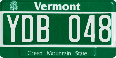 VT license plate YDB048