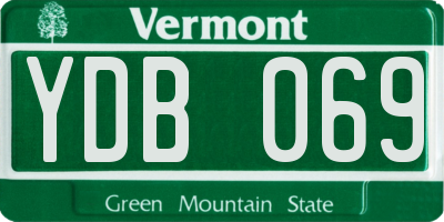 VT license plate YDB069