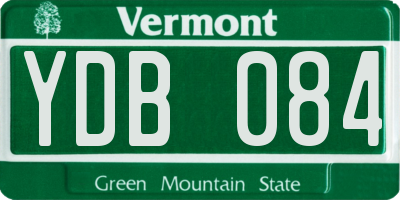 VT license plate YDB084