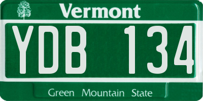 VT license plate YDB134