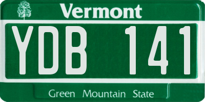 VT license plate YDB141