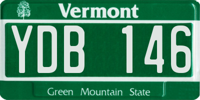 VT license plate YDB146