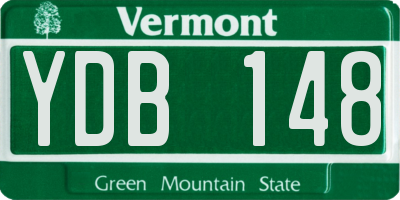 VT license plate YDB148