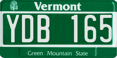 VT license plate YDB165