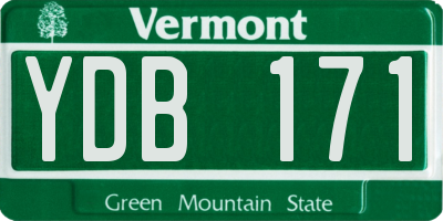 VT license plate YDB171