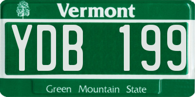 VT license plate YDB199