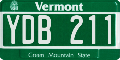VT license plate YDB211