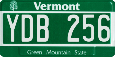 VT license plate YDB256