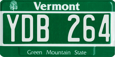 VT license plate YDB264