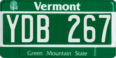 VT license plate YDB267