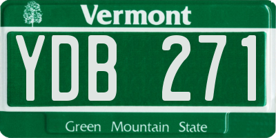 VT license plate YDB271