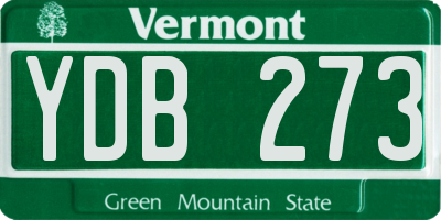 VT license plate YDB273