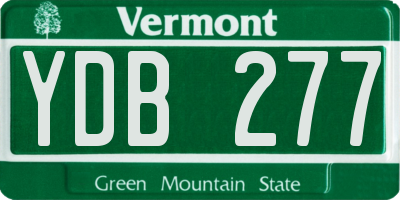 VT license plate YDB277