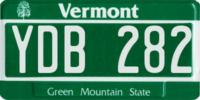VT license plate YDB282