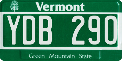 VT license plate YDB290