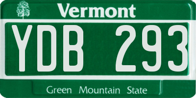 VT license plate YDB293