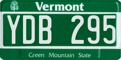 VT license plate YDB295