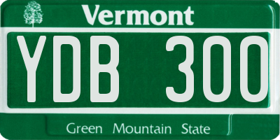 VT license plate YDB300