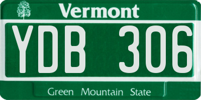 VT license plate YDB306