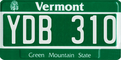 VT license plate YDB310