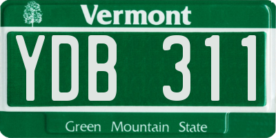 VT license plate YDB311