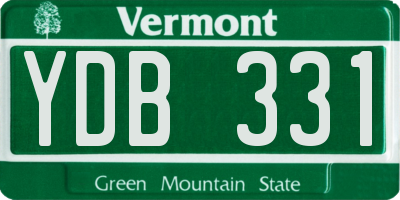 VT license plate YDB331