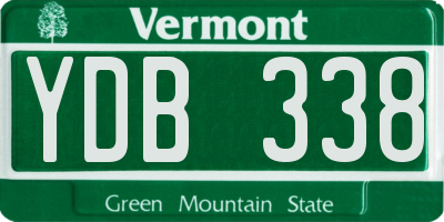 VT license plate YDB338