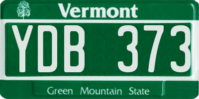 VT license plate YDB373