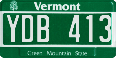 VT license plate YDB413