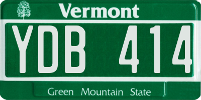 VT license plate YDB414