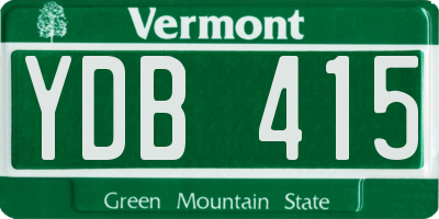 VT license plate YDB415