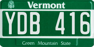 VT license plate YDB416