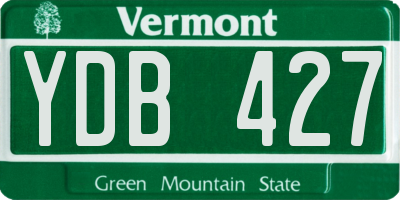 VT license plate YDB427