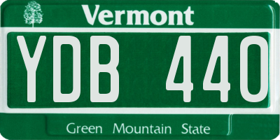 VT license plate YDB440