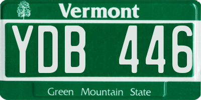 VT license plate YDB446