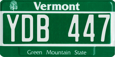 VT license plate YDB447