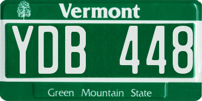 VT license plate YDB448