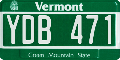 VT license plate YDB471