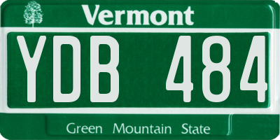 VT license plate YDB484